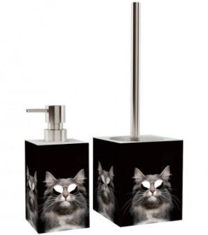 WCShop24 Badezimmer Set Cool Cat
