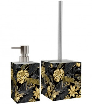 WCShop24 Badezimmer Set Golden Leaves