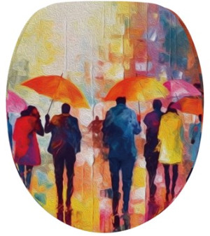 WCShop24 WC-Sitz mit Absenkautomatik Umbrella - Premium Toilettendeckel direkt vom Hersteller