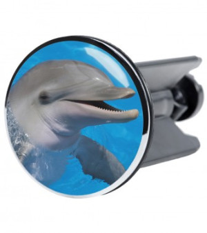 WCShop24 Waschbeckenstöpsel Delphin
