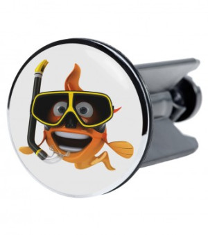 WCShop24 Waschbeckenstöpsel Fisch