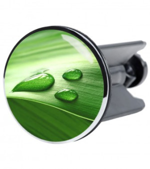 WCShop24 Waschbeckenstöpsel Green Leaf