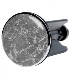 WCShop24 Waschbeckenstöpsel Marmor Grau