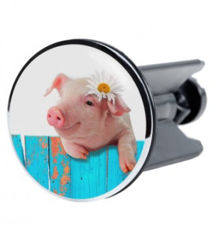 WCShop24 Waschbeckenstöpsel Schwein