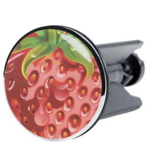 WCShop24 Waschbeckenstöpsel Strawberry