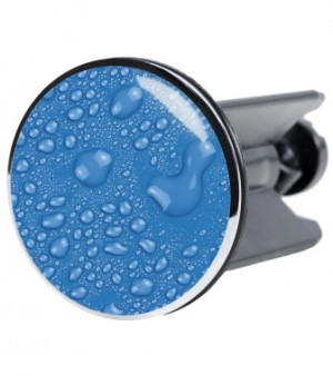 WCShop24 Waschbeckenstöpsel Tautropfen Blau