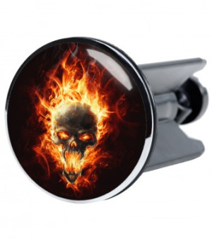 WCShop24 Waschbeckenstöpsel Totenkopf