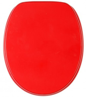 WCShop24 WC-Sitz mit Absenkautomatik Rot - Premium Toilettendeckel direkt vom Hersteller