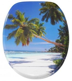 WCShop24 WC-Sitz mit Absenkautomatik Karibik - Premium Toilettendeckel direkt vom Hersteller