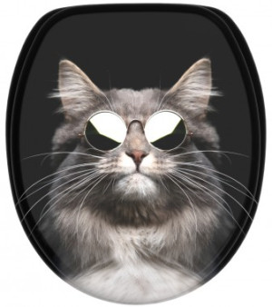 WCShop24 WC-Sitz Cool Cat - Premium Toilettendeckel direkt vom Hersteller
