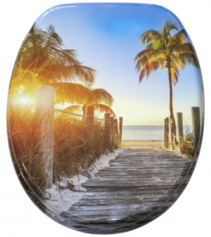 WCShop24 WC-Sitz mit Absenkautomatik Fort Lauderdale - Premium Toilettendeckel direkt vom Hersteller