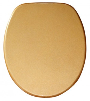 WCShop24 WC-Sitz mit Absenkautomatik Glitzer Gold - Premium Toilettendeckel direkt vom Hersteller