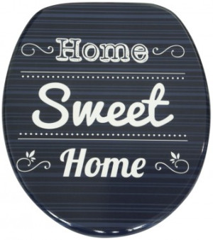 WCShop24 WC-Sitz mit Absenkautomatik Home Sweet Home - Premium Toilettendeckel direkt vom Hersteller