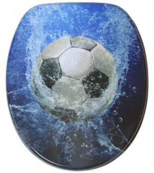 WCShop24 WC-Sitz mit Absenkautomatik Soccer - Premium Toilettendeckel direkt vom Hersteller
