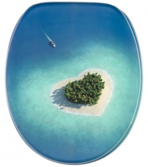 WCShop24 WC-Sitz mit Absenkautomatik Dream Island - Premium Toilettendeckel direkt vom Hersteller