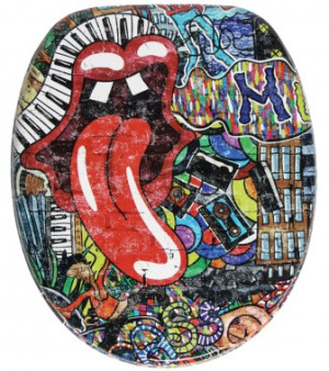 WCShop24 WC-Sitz Graffiti - Premium Toilettendeckel direkt vom Hersteller