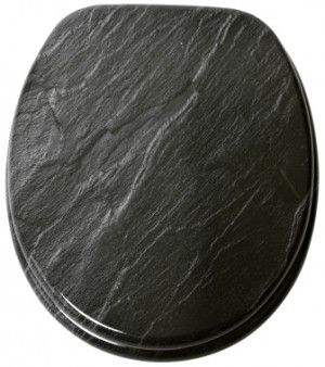 WCShop24 WC-Sitz mit Absenkautomatik Granit - Premium Toilettendeckel direkt vom Hersteller