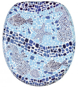 WCShop24 WC-Sitz Mosaic World - Premium Toilettendeckel direkt vom Hersteller