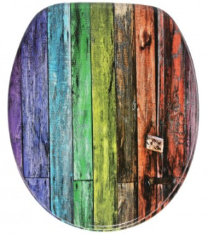 WCShop24 WC-Sitz mit Absenkautomatik Rainbow - Premium Toilettendeckel direkt vom Hersteller