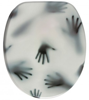 WCShop24 WC-Sitz mit Absenkautomatik Shadow Hands - Premium Toilettendeckel direkt vom Hersteller