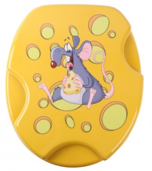 WCShop24 WC-Sitz mit Absenkautomatik Cheesy - Premium Toilettendeckel direkt vom Hersteller