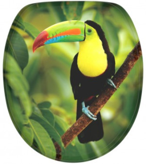 WCShop24 WC-Sitz mit Absenkautomatik Toucan - Premium Toilettendeckel direkt vom Hersteller