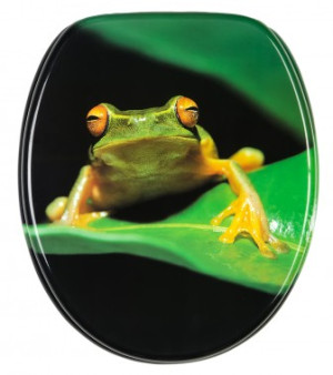 WCShop24 WC-Sitz mit Absenkautomatik Frosch Grün - Premium Toilettendeckel direkt vom Hersteller