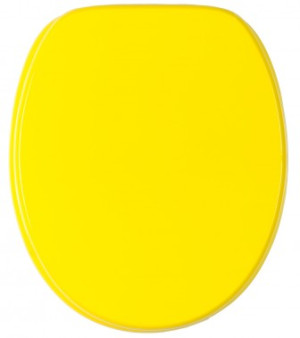 WCShop24 WC-Sitz mit Absenkautomatik Gelb - Premium Toilettendeckel direkt vom Hersteller