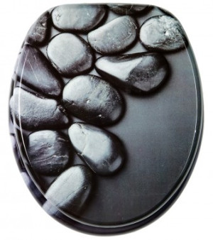 WCShop24 WC-Sitz mit Absenkautomatik Hot Stones - Premium Toilettendeckel direkt vom Hersteller