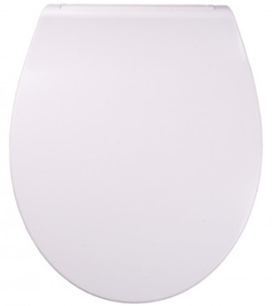 WCShop24 WC-Sitz mit Absenkautomatik Flat Weiß - Premium Toilettendeckel direkt vom Hersteller