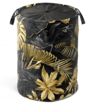 WCShop24 Wäschekorb Golden Leaves