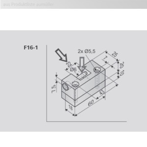 Aumüller Flügelbock F16-1 für SCHÜCO AWS 57RO