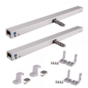 Kippfenster-Tandem-Set KS4 24V R 400mm silber incl. Konsole K134, F42