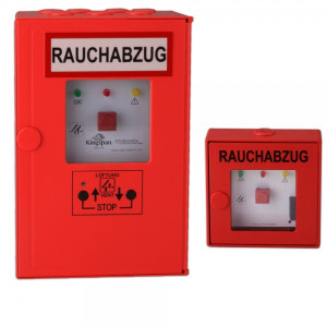 RWA-Treppenhaus-Set Kingspan STG TRZ Plus mit integr. Taster, zus. Taster rot