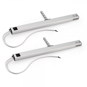 Kippfenster-Set für Zugbrücke GEZE Slimchain 24V 800mm silber incl. Konsolens...