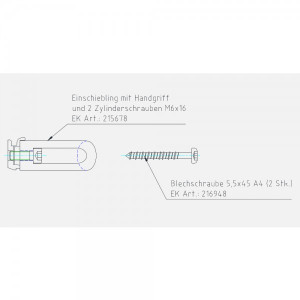 LAMILUX Ersatzteilset Handgriff blank