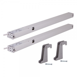 Drehfenster-Tandem-Set KS2 230V R 300mm silber incl. Konsole F95