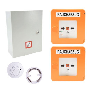 RWA-Treppenhaus-Set K+G RWA-Zentrale RWZ T101 inkl. 2 Taster orange, Rauchmelder
