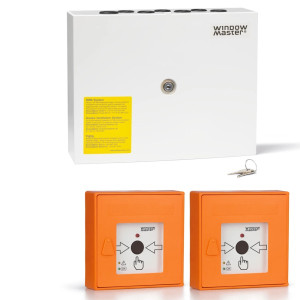 RWA-Treppenhaus-Set WindowMaster WSC 104 inkl. 2 Taster orange