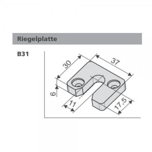 Aumüller FVUI Riegelplatte 6mm