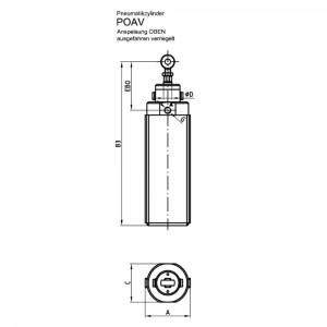 K+G Pneumatikzylinder POAV 80/25-xxxx-8-12/6