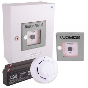 RWA-Treppenhaus-Set Aumüller RWA-Zentrale EMB7300 2,5 A inkl. Taster grau, zu...