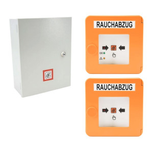 RWA-Treppenhaus-Set K+G RWA-Zentrale RWZ T101 inkl. 2 Taster orange