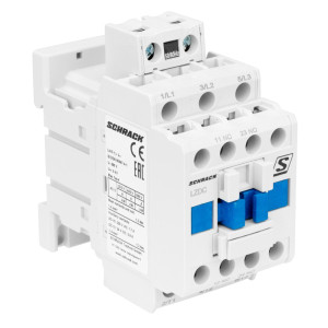 Schrack Schütz 3-polig, CUBICO Classic, 5,5kW, 12A, 1S+1Ö, 230VAC - LZDC12B3--