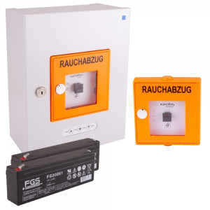 RWA-Treppenhaus-Set Aumüller RWA-Zentrale EMB7300 2,5 A inkl. Taster orange, ...