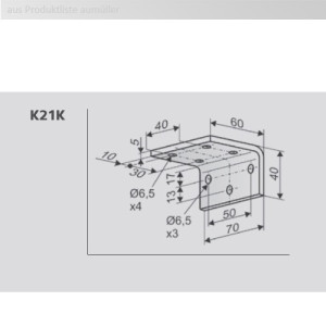 Aumüller Konsole K21K, Zubehör für K5, K29