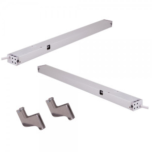 Kippfenster-Set für Zugbrücke KS2 230V 500mm silber incl. Konsole F120