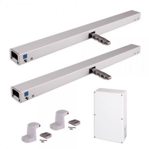 Drehfenster-Tandem-Set KS4 24V L 330mm silber incl. Konsole F42 und Netzteil ...