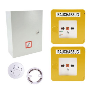 RWA-Treppenhaus-Set K+G RWA-Zentrale RWZ T101 inkl. 2 Taster gelb, Rauchmelder