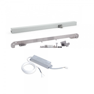 Dachfenster-Set D+H CDC 230V 530mm weiß-aluminium